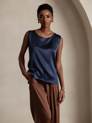 19Momme Zijde Lounge Ronde Hals Tanktop
