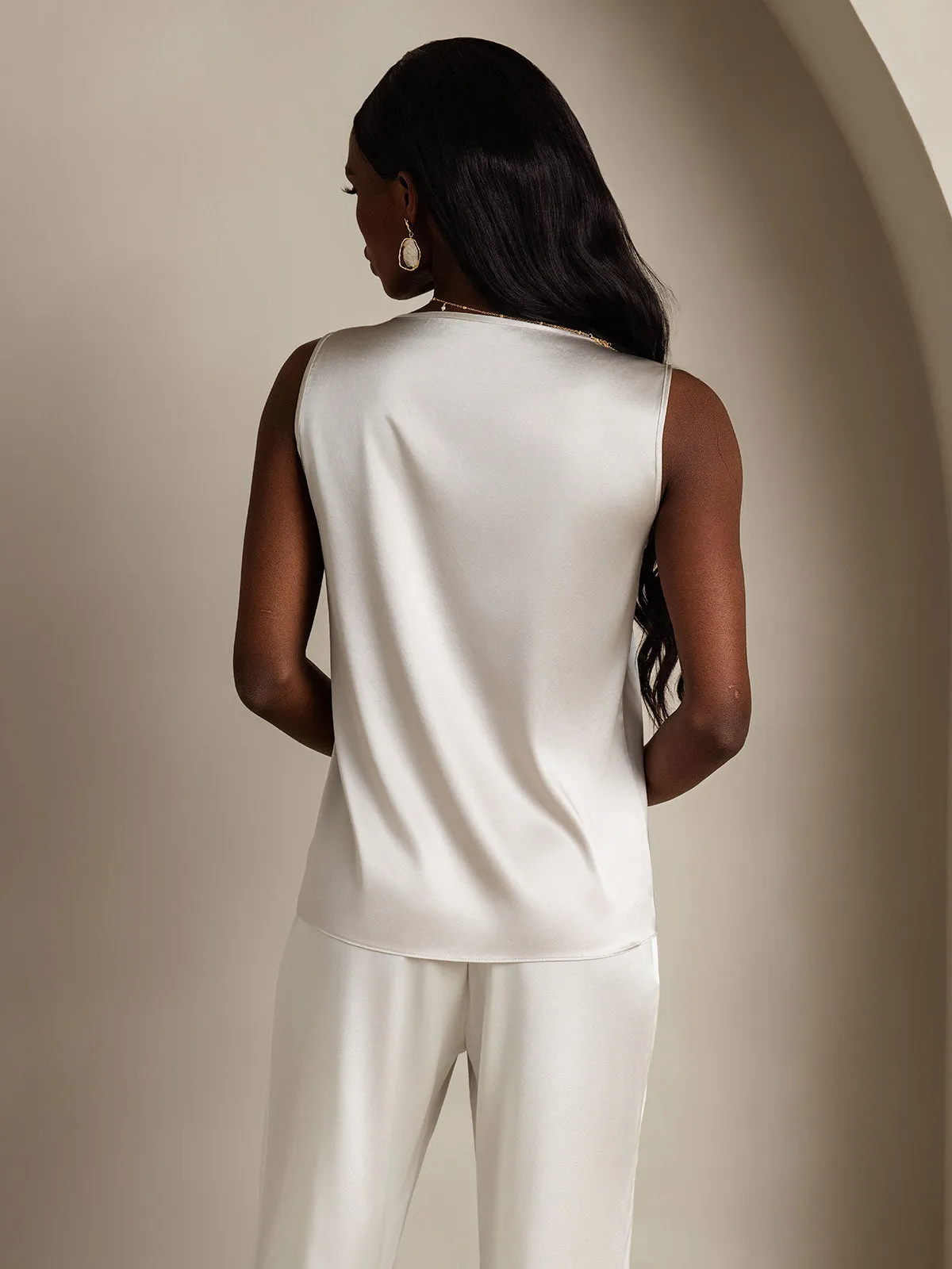 19Momme Zijde Ronde Hals Tanktop