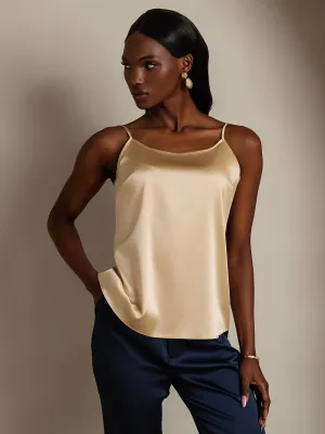 19Momme Zijden Ontspannen Spaghettiband Camisole-top