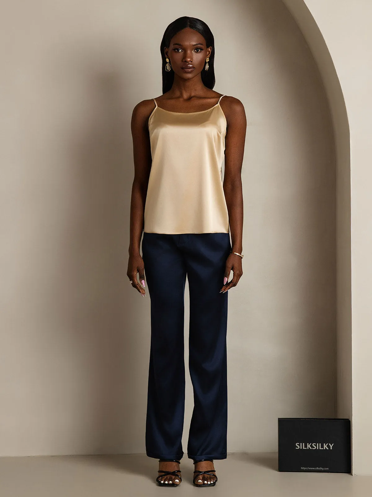 19Momme Zijden Spaghettiband Camisole-top