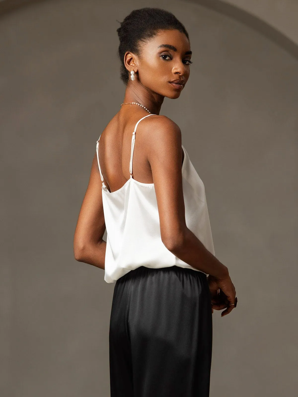 19Momme Zijden Spaghettiband Camisole-top
