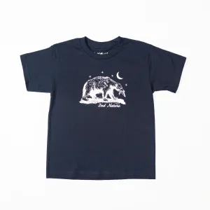 2nd Nature Youth Bear Logo Tee Navy Blue