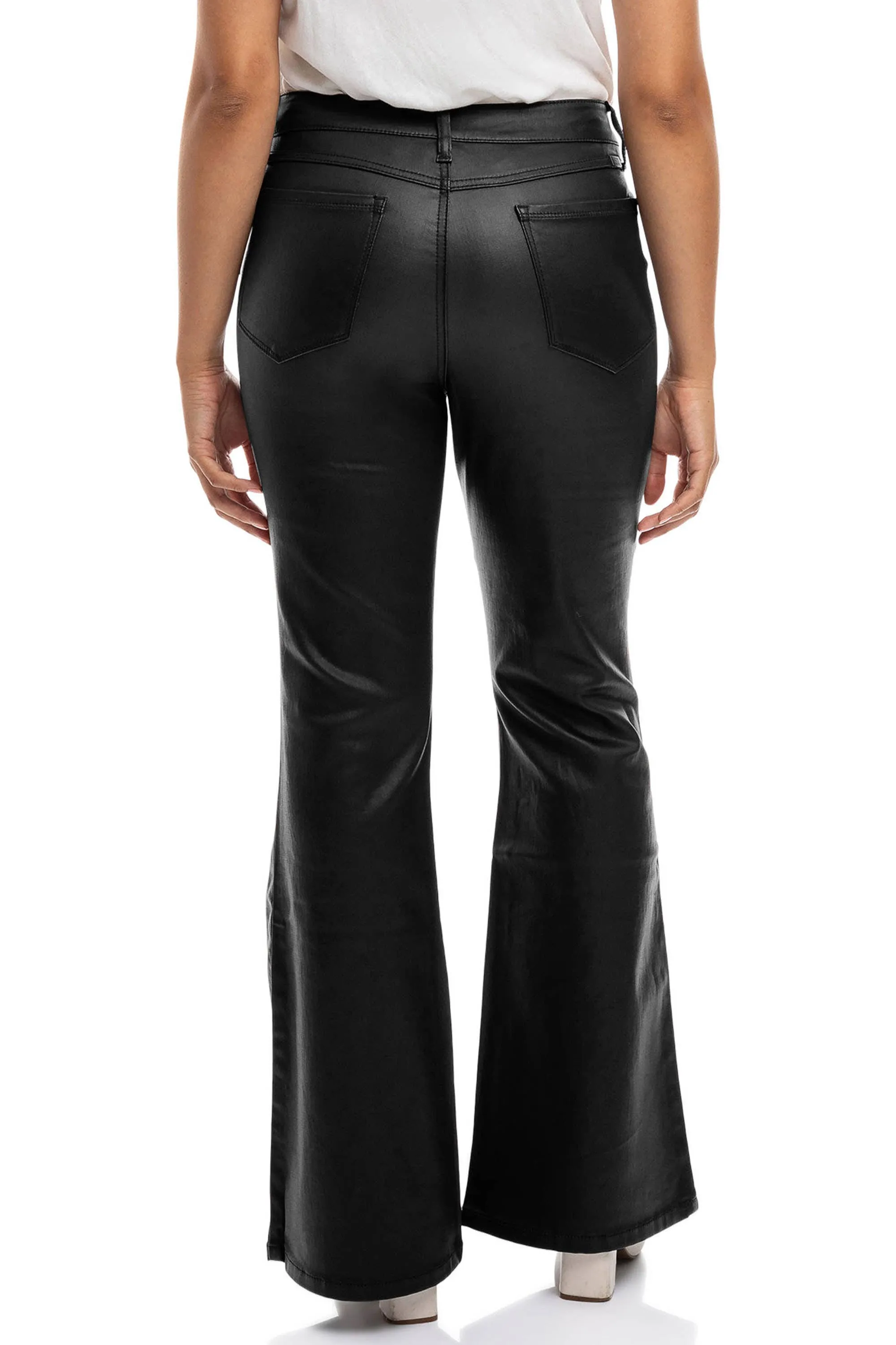 33" COATED BOOTCUT JEAN IN BLACK