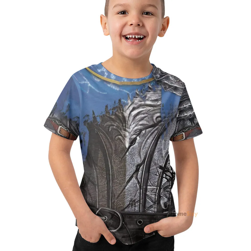 3D Dark Soul Knight Artorias Custom Cosplay Costume Kid Tshirt QT210586Zc