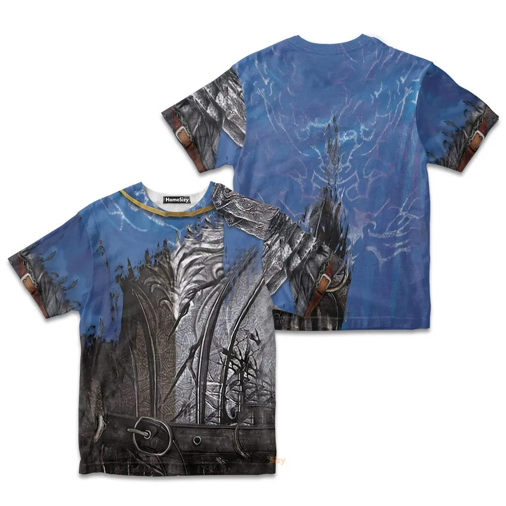3D Dark Soul Knight Artorias Custom Cosplay Costume Kid Tshirt QT210586Zc