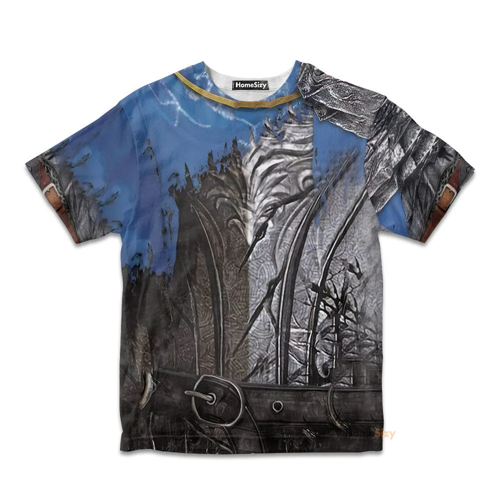 3D Dark Soul Knight Artorias Custom Cosplay Costume Kid Tshirt QT210586Zc