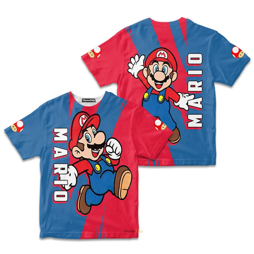3D Happy Mario Custom Cosplay Kid Tshirt QT301315Hg