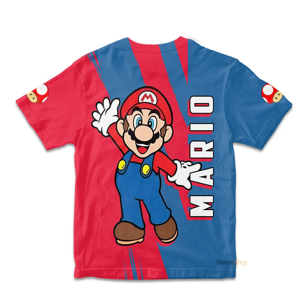 3D Happy Mario Custom Cosplay Kid Tshirt QT301315Hg