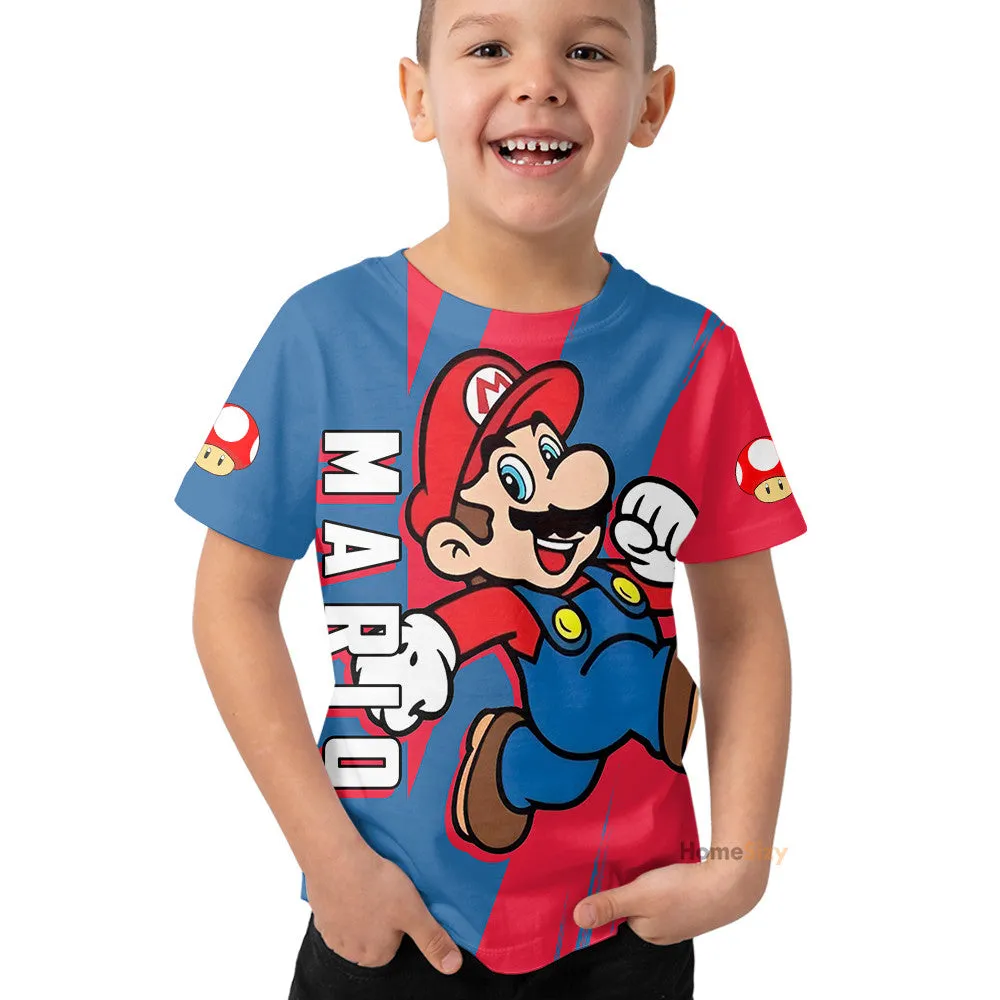 3D Happy Mario Custom Cosplay Kid Tshirt QT301315Hg