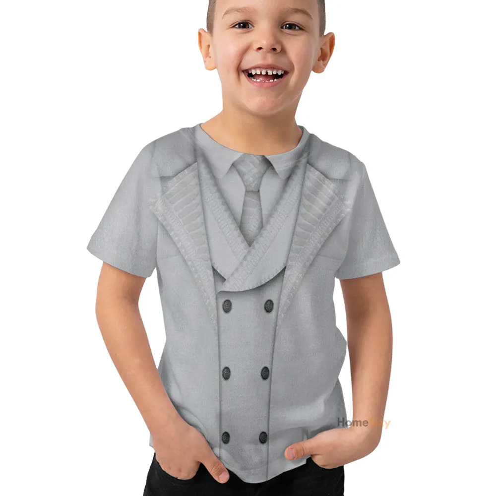 3D MK White Vest TZip Custom Cosplay Costume Kid Tshirt QT210694Hf