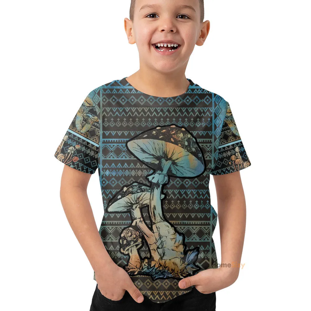 3D Mushroom Custom Kid Tshirt QT305493Hg