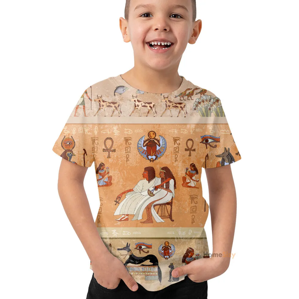 3D Printed Ancient Egyptian Clothes Kid Tshirt Unisex QT306124Tf