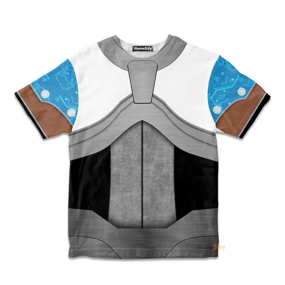 3D Teen Titan Cyborg TZip Custom Cosplay Costume Kid Tshirt QT207289Hc