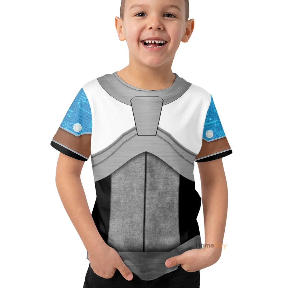 3D Teen Titan Cyborg TZip Custom Cosplay Costume Kid Tshirt QT207289Hc