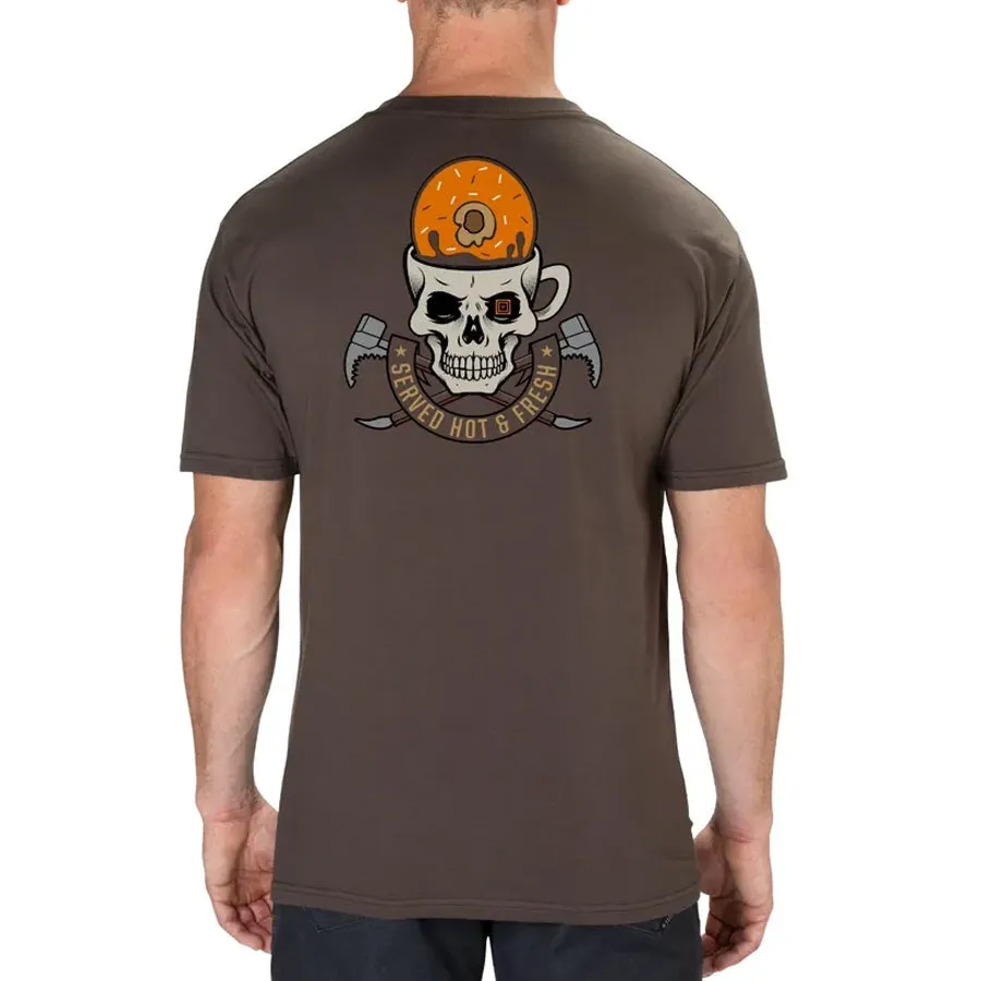 5.11 Tactical Served Fresh Tee Short Sleeve Shirt Brown Heather