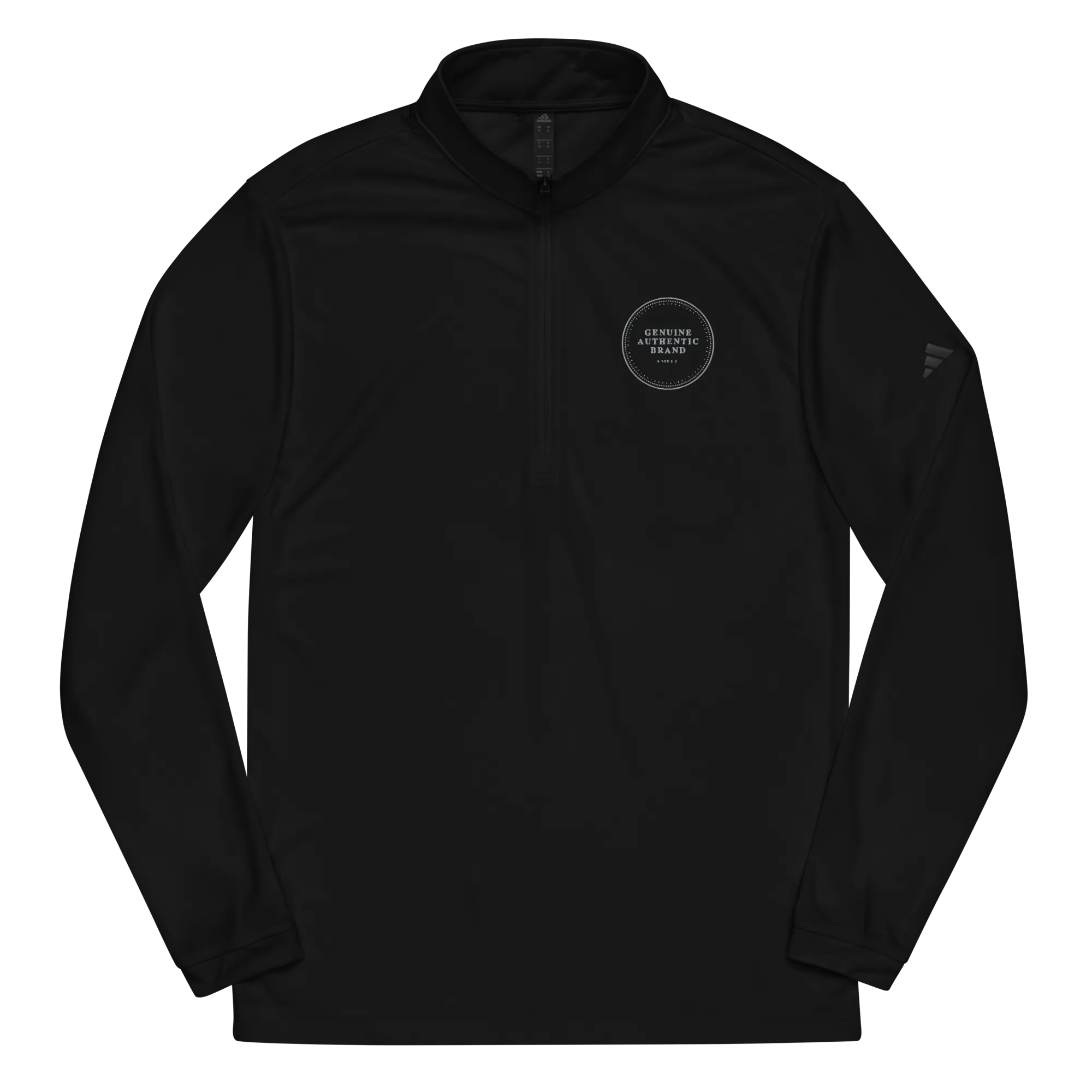 adidas x Genuine Authentic Brand Embroidered Logo Quarter zip pullover