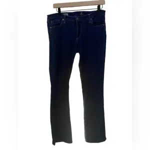 Adriano Goldschmied women’s the ballad slim boot dark blue wash denim jeans 31R