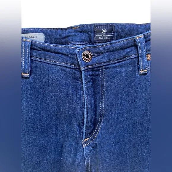 Adriano Goldschmied women’s the ballad slim boot dark blue wash denim jeans 31R