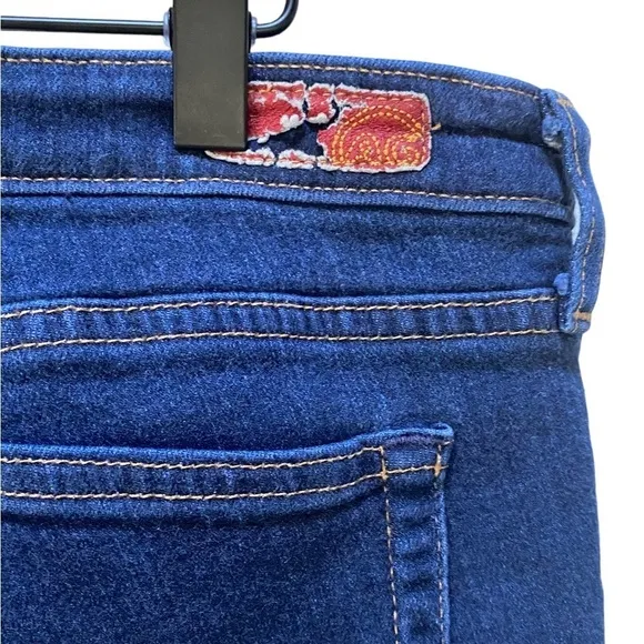 Adriano Goldschmied women’s the ballad slim boot dark blue wash denim jeans 31R