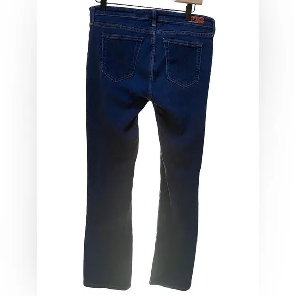 Adriano Goldschmied women’s the ballad slim boot dark blue wash denim jeans 31R