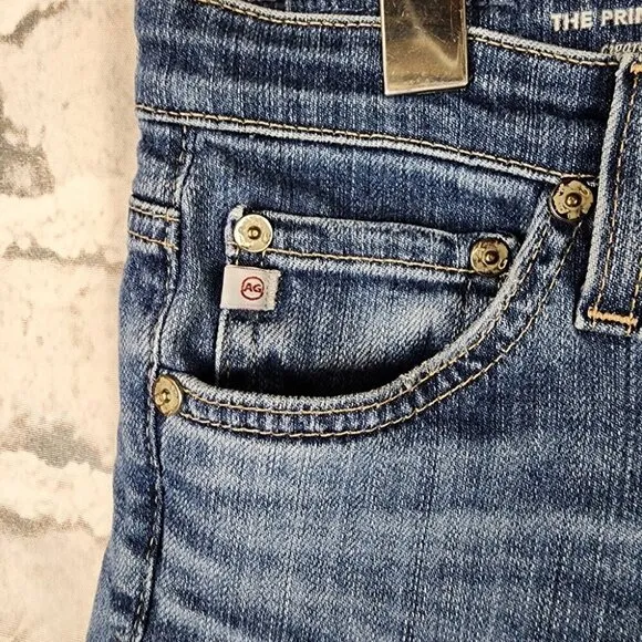 AG Adriano Goldschmied The Prima Roll Up Cigarette Leg Jean Medium Wash Size 28R