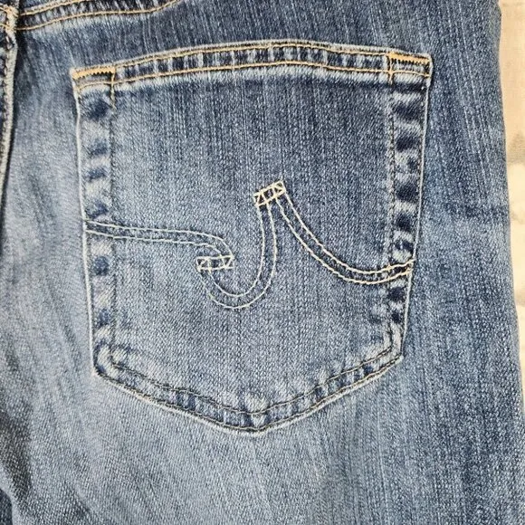 AG Adriano Goldschmied The Prima Roll Up Cigarette Leg Jean Medium Wash Size 28R