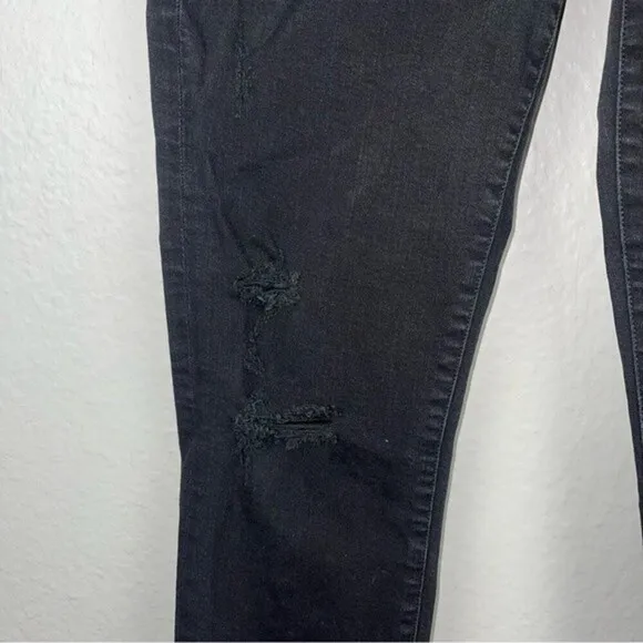 agolde sophie high rise skinny crop jeans in harlow destructed