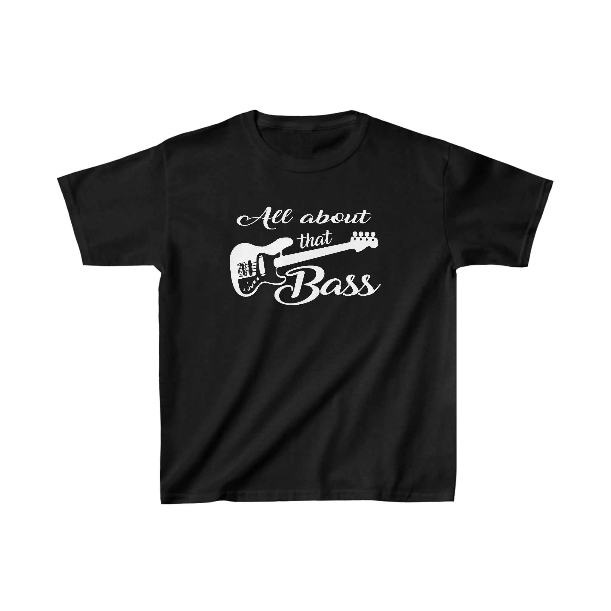 All About That Bass" Kids T-Shirt - Bass Guitar Graphic | Perfect for Little Musicians & Music Lovers