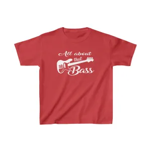 All About That Bass" Kids T-Shirt - Bass Guitar Graphic | Perfect for Little Musicians & Music Lovers