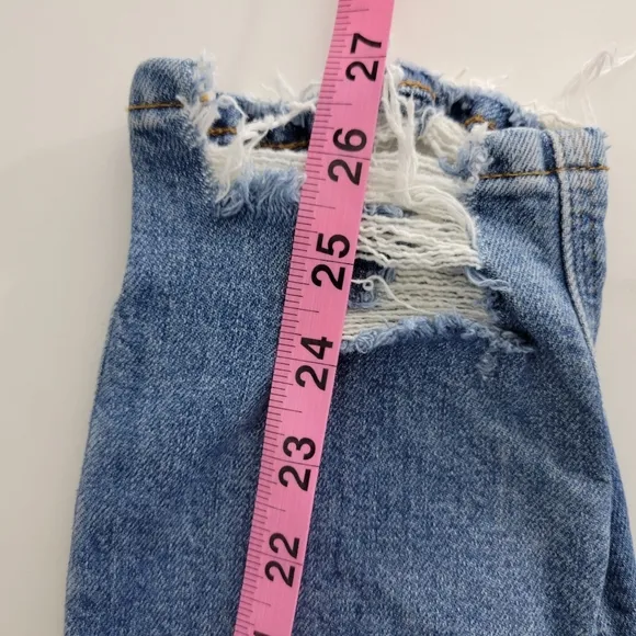 Anthropologie Closed Pedal Queen Mid Rise Slim Straight Raw Hem Ankle Jeans