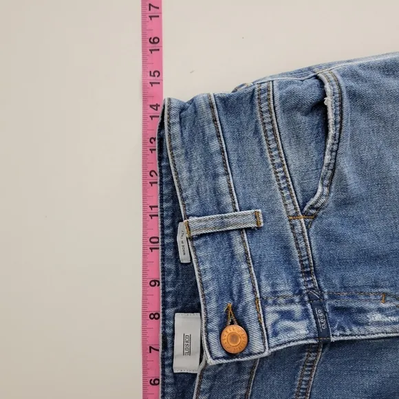 Anthropologie Closed Pedal Queen Mid Rise Slim Straight Raw Hem Ankle Jeans