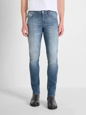 Antony Morato Men Blue Tapered Fit Washed Jeans