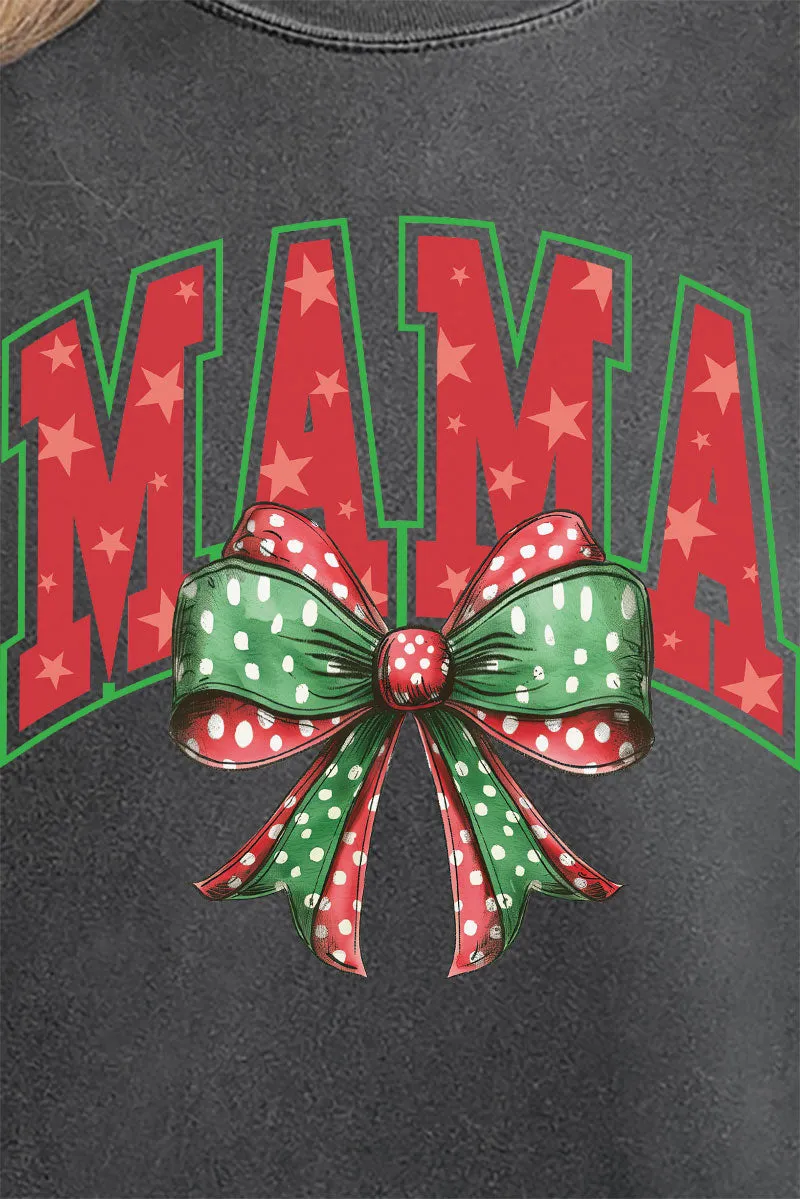 Arched Red And Green Mama Comfort Colors Adult Ring-Spun Cotton Tee