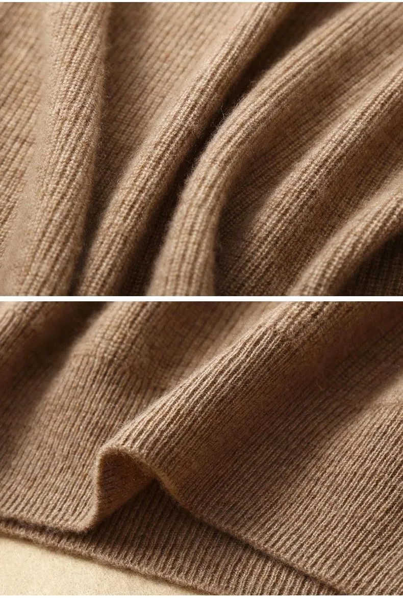 Autumn and Winter Women's Cashmere Hooded Sweater(Pants Not Included)
