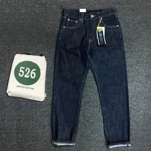 Autumn New American Retro Denim Jeans - Men's Fashion Washed Heavyweight Casual Tapered Pants