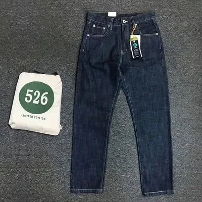 Autumn New American Retro Denim Jeans - Men's Fashion Washed Heavyweight Casual Tapered Pants