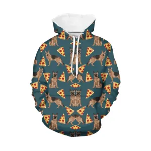 Autumn Winter Men's Hoodies German Shepherd Dog Pattern Printed Fashion Big Size 6XL Sweatshirts Men Cool Pullovers