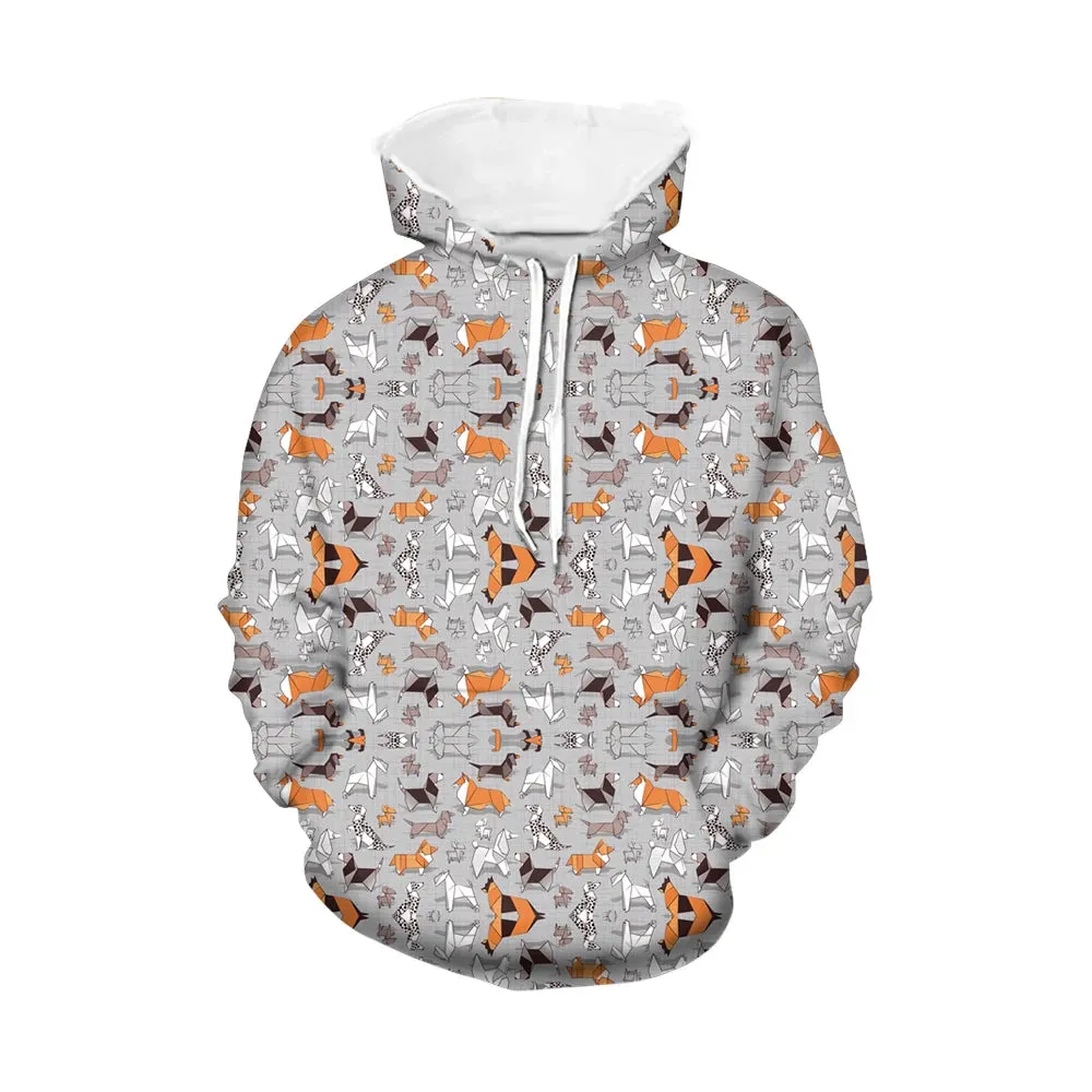 Autumn Winter Men's Hoodies German Shepherd Dog Pattern Printed Fashion Big Size 6XL Sweatshirts Men Cool Pullovers