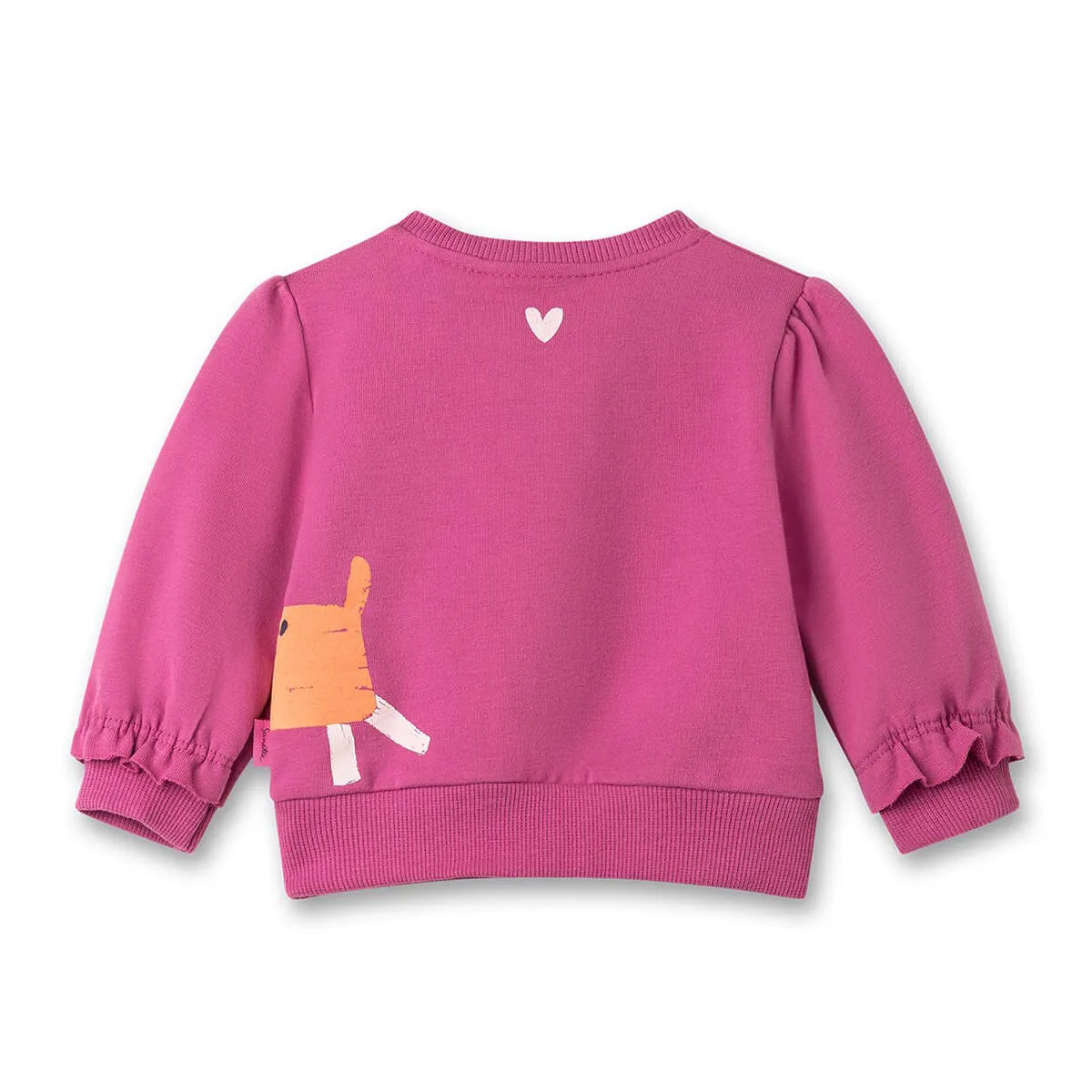 Baby Sweatshirt mit Hund & Herz Print aus GOTS Bio-Baumwolle
