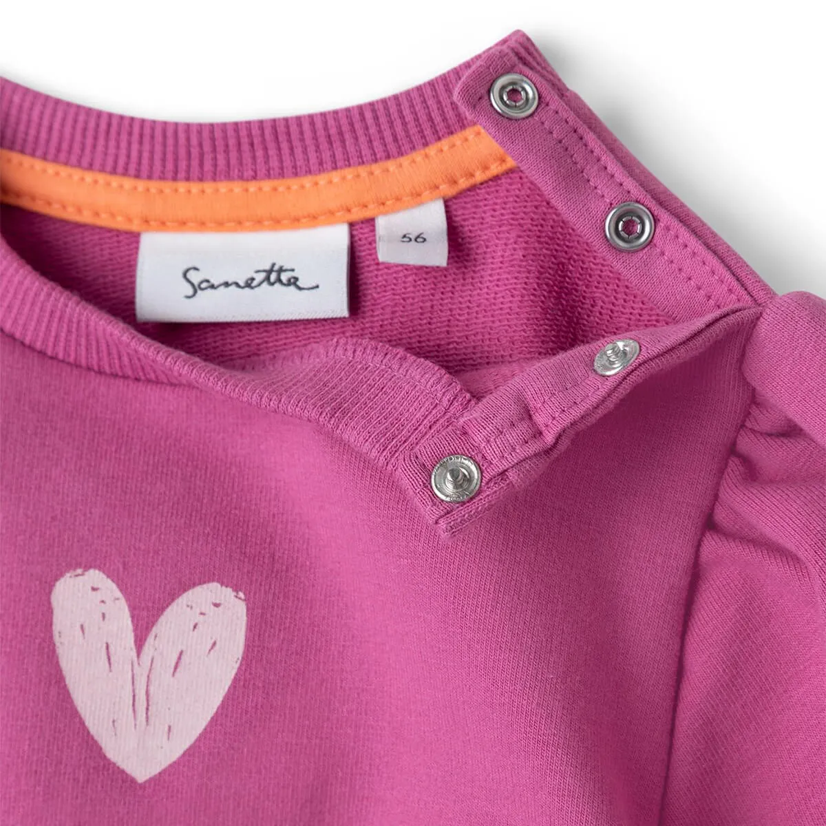 Baby Sweatshirt mit Hund & Herz Print aus GOTS Bio-Baumwolle