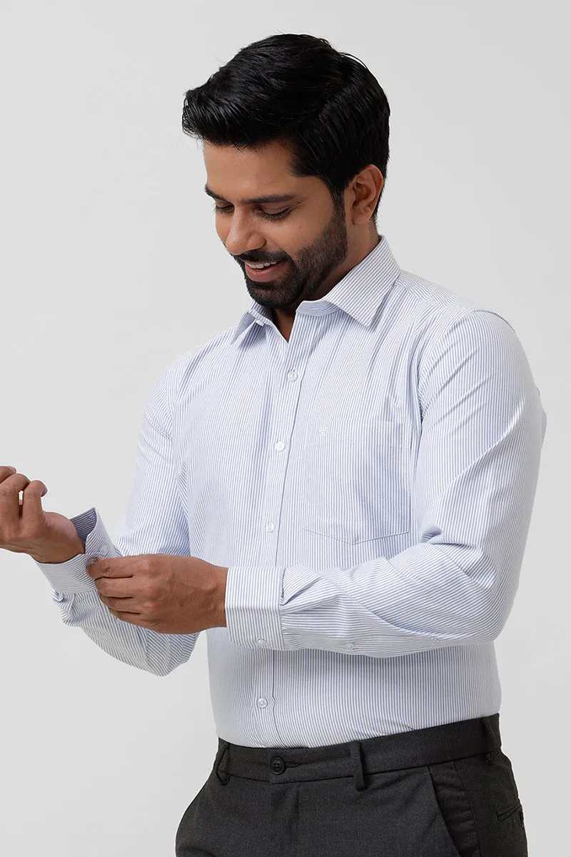 Berlin Stripes - Light Blue Casual  Shirts For Men | Ariser