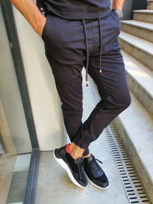 Bern Black Slim Fit Laces Jeans – Versatile Elegance for Every Occasion