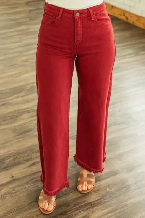 BETHANY RISEN WIDE LEG CROPPED JEANS