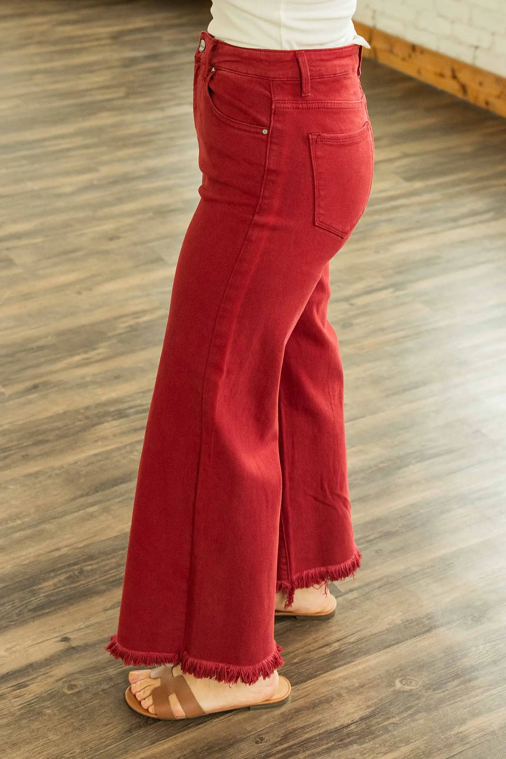 BETHANY RISEN WIDE LEG CROPPED JEANS
