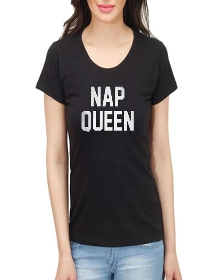 Black Cotton Printed TShirt For Women