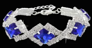 Blue Crystal Rhinestone Bracelet