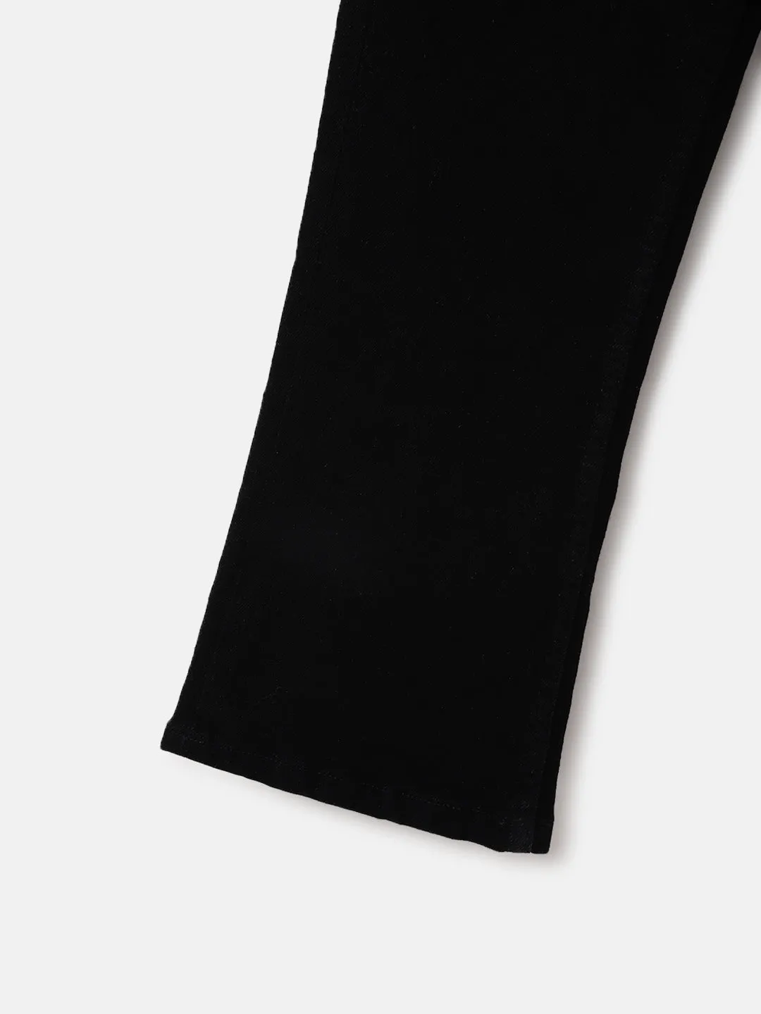 Blue Giraffe Kids Black Bootcut Fit Solid Jeans
