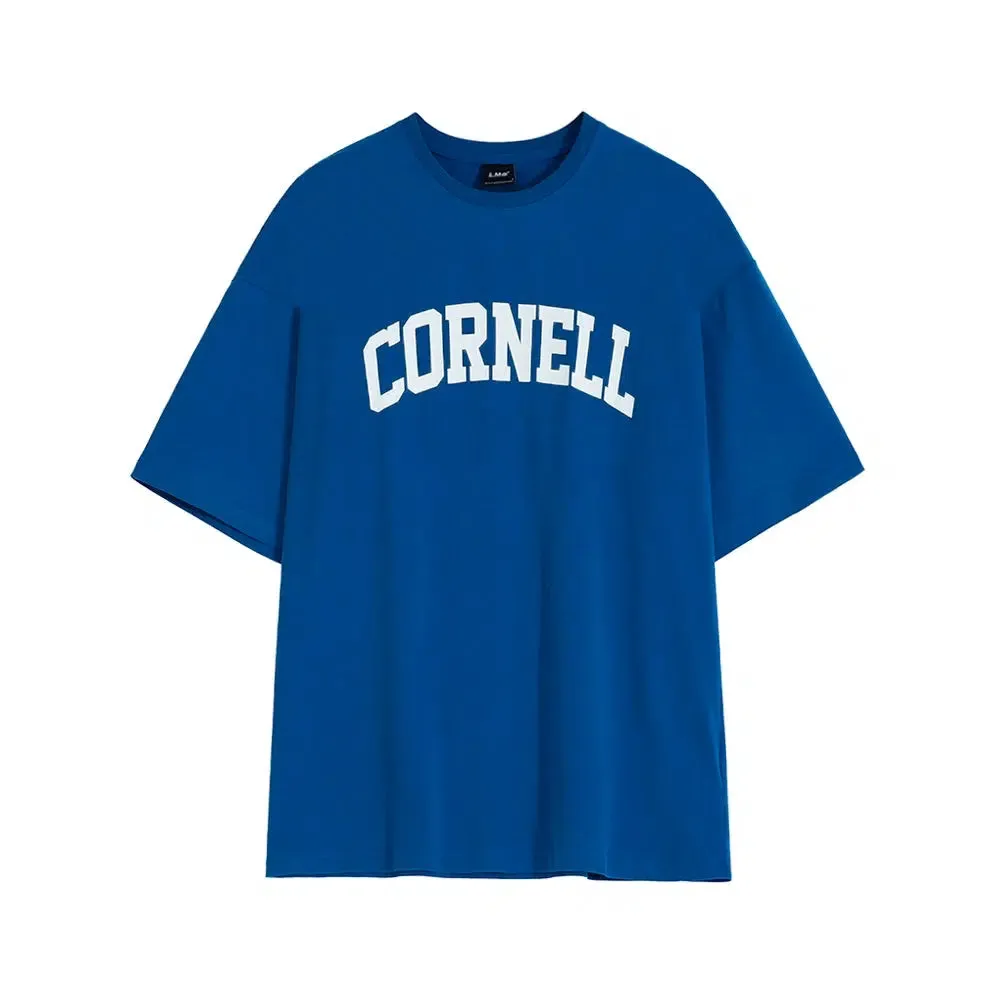 Blue Printed Round Neck T-shirt