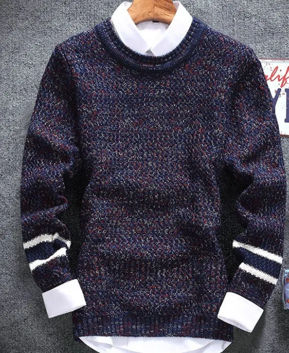 Brand Men Sweater Autumn Winter O-neck Thick Kint wear Pullover Christmas Mens Sweaters