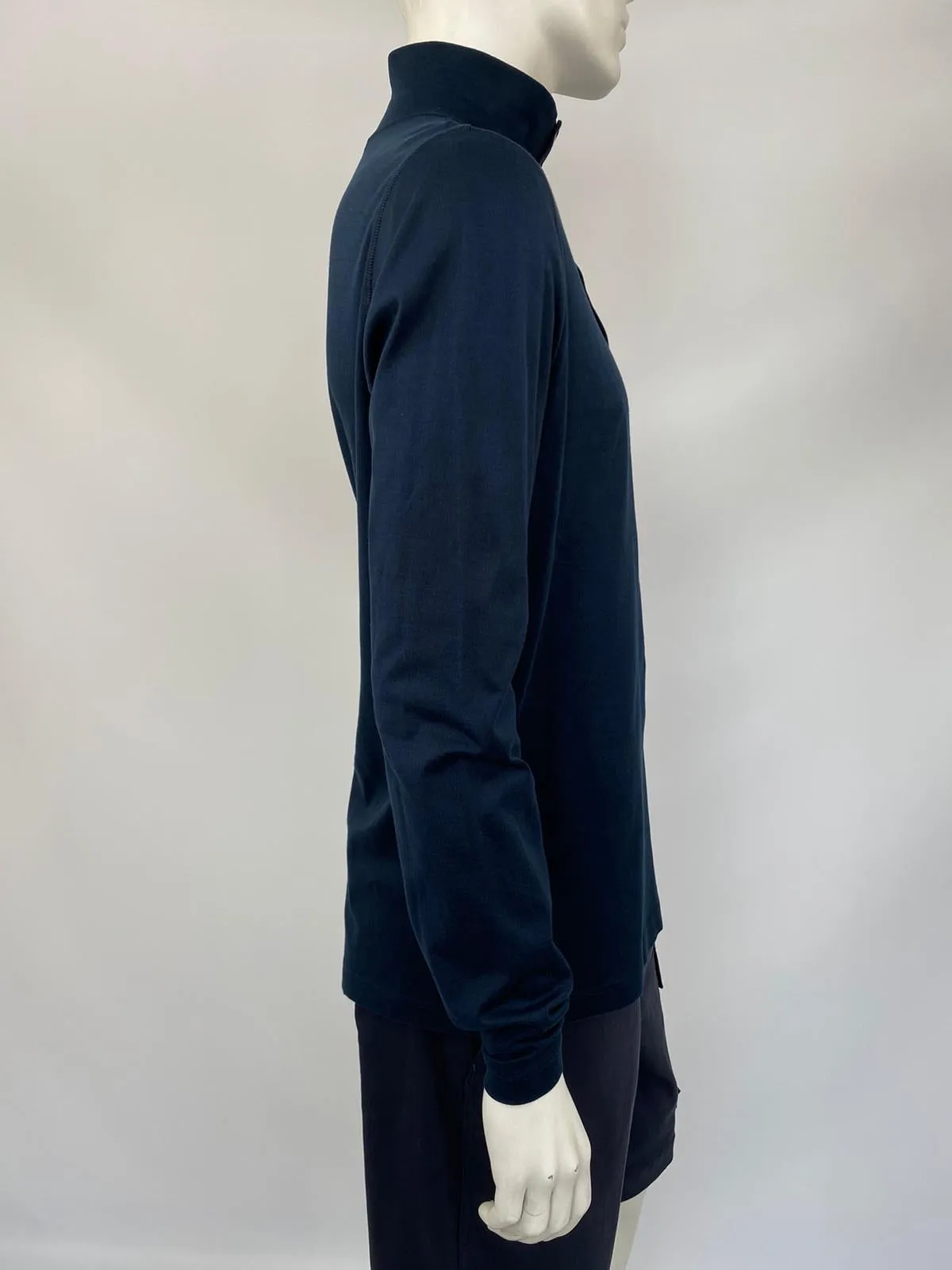 Button Collar Long Sleeve Polo